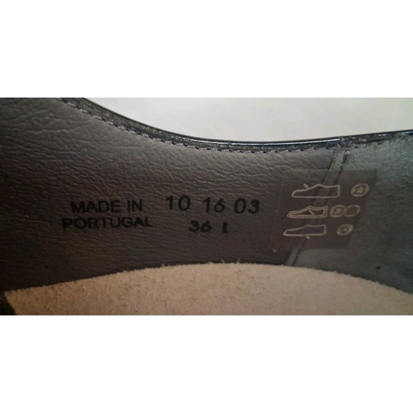 Birkenstock Saunders black patent leather flats oxfords lace up shoes Sz W 5-5.5 - Picture 11 of 15